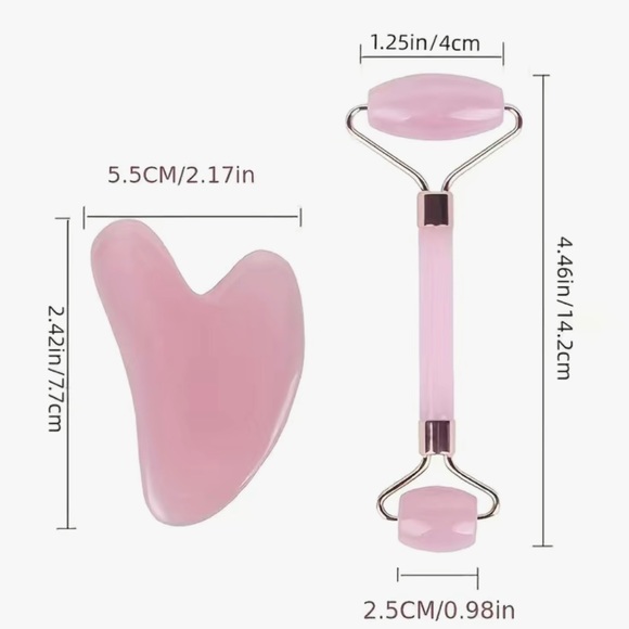 Facial Massage Roller &Gua Sha Set Facial Beauty Tools,Face Roller Skin Massager - Picture 2 of 7